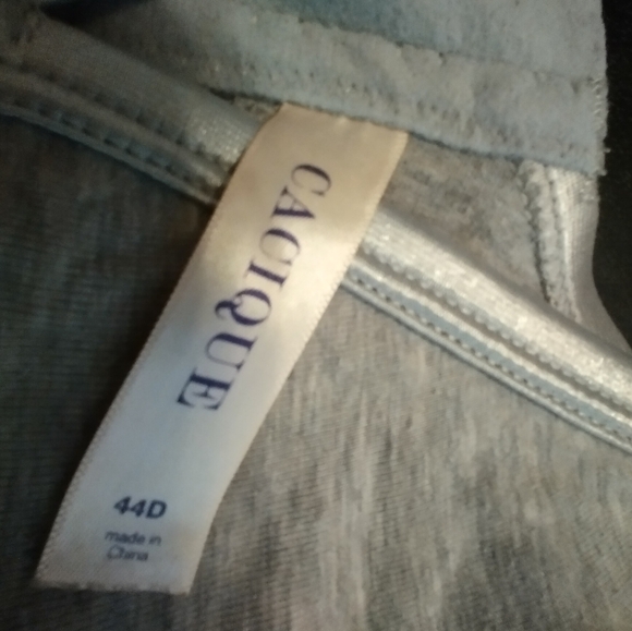 CACIQUE Grey Satin Trim Bra 44D - Picture 2 of 4